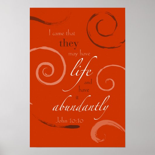 Poster John 10:10 - Choisissez votre propre couleur! Pers (Devant)