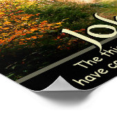 Poster John 10:10 Écriture, Chemin forestier d'automne. (Coin)