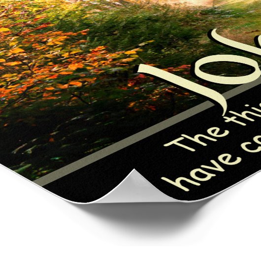 Poster John 10:10 Écriture, Chemin forestier d'automne. (Coin)