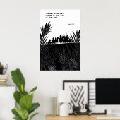 Poster John 12 13 Palm Sunday Art Print Blessed Is He (Bureau à domicile)