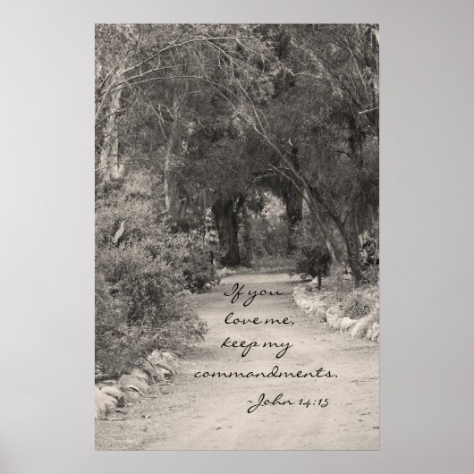 Poster John 14:15 chemin photo (Devant)