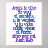 Poster John 14:6 Espagnol (Devant)