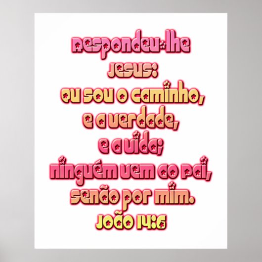 Poster John 14:6 Portugais (Devant)