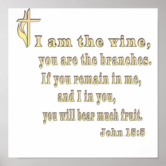 Poster John 15:5 vêtements et plus (Devant)
