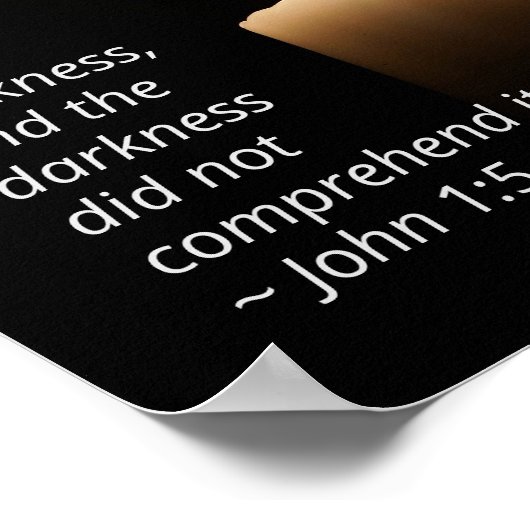 Poster John 1:5 The Light Shines in the Darkness (Coin)
