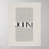Poster John 1, Bible Verse, Modern Bible, Scripture Wall (Devant)