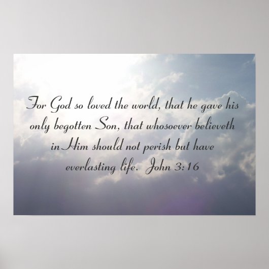 Poster John 3:16 (Devant)