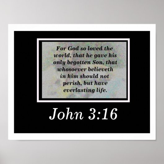 Poster John 3:16 (Devant)