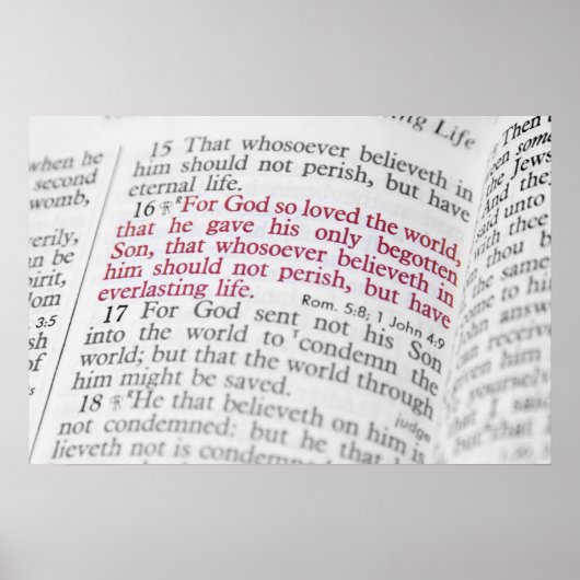 Poster John 3:16 (Devant)