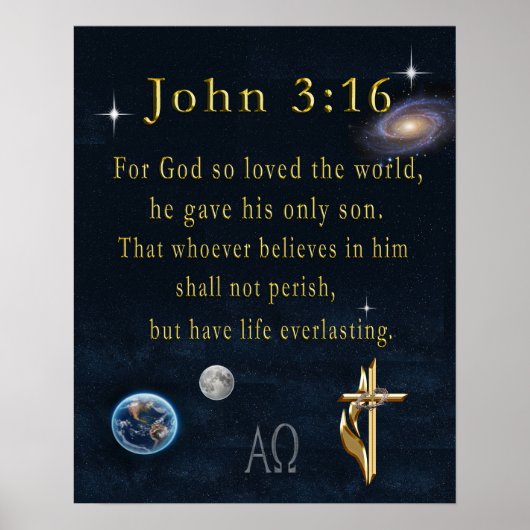 Poster John 3:16 (Devant)