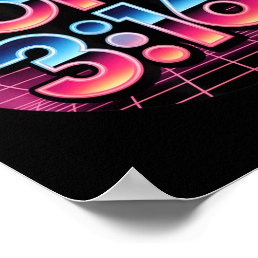 Poster John 3_16 80s Retro Christian Faith Design (Coin)