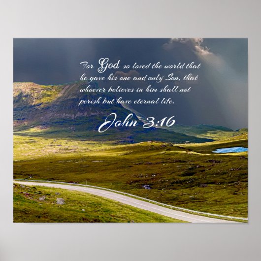 Poster John 3:16 #9 NIV - Écriture Mur chrétien Art (Devant)