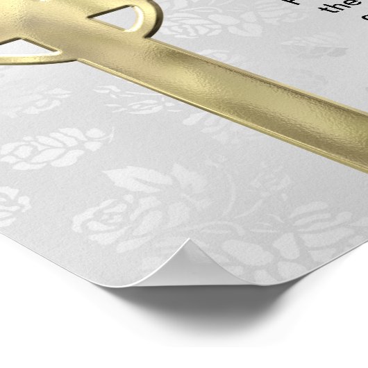 Poster John 3:16 (blanc) (Coin)