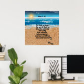 Poster John 3:16 Écriture (Bureau à domicile)