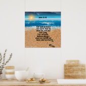 Poster John 3:16 Écriture (Cuisine)