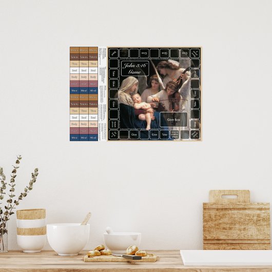 Poster John 3:16 Jeu (Cuisine)