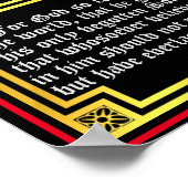 Poster John 3:16 LETTRE Bleue Illuminée Citation biblique (Coin)