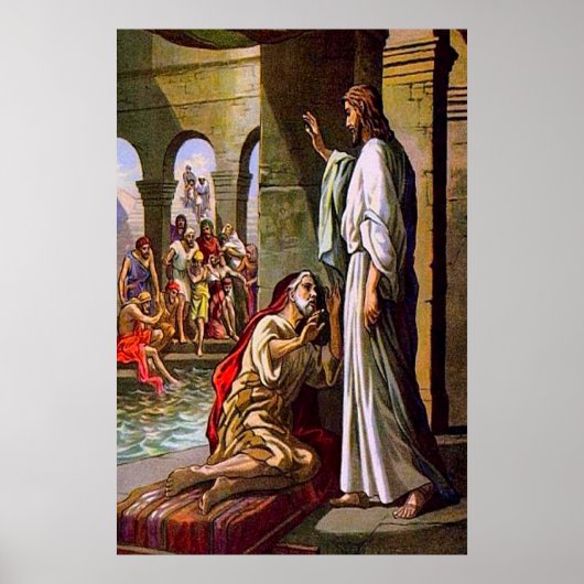 Poster John 5:1-15 Prenez votre mât et marchez (Devant)