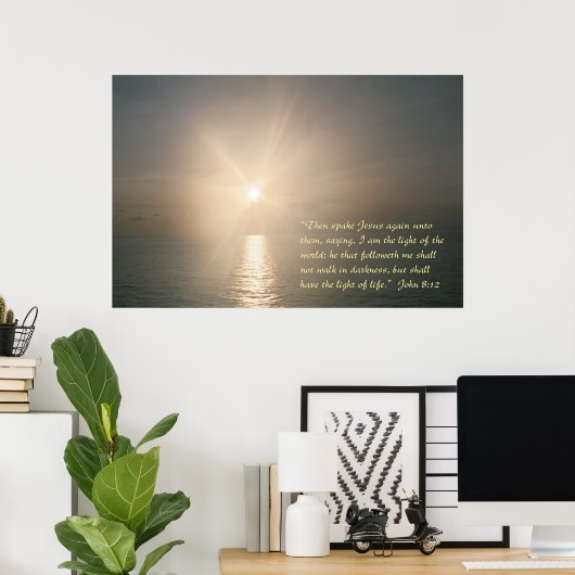 Poster John 8:12 (Bureau à domicile)