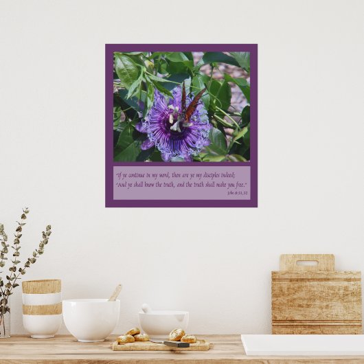 Poster John 8:31, 32 Écritures (Cuisine)