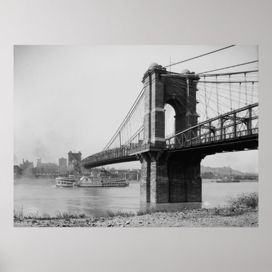 Poster John A. Roebling Suspension Bridge (Devant)