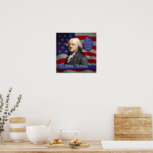 Poster John Adams : 2e président des États-Unis (Cuisine)
