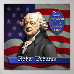 Poster John Adams : 2e président des États-Unis