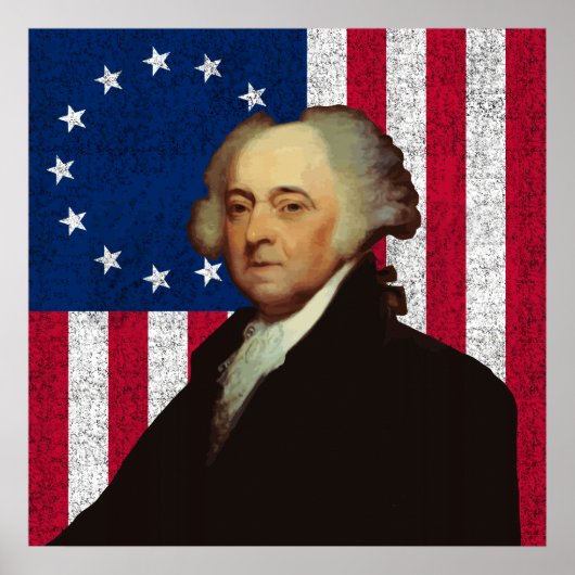 Poster John Adams et le drapeau américain (Devant)