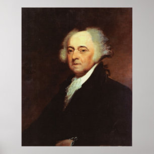 Poster JOHN ADAMS Portrait par Asher B. Durand Imprimer