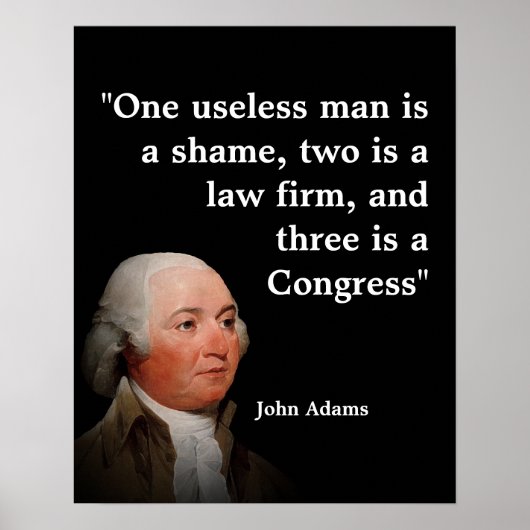 Poster John Adams Quote On Congress (Devant)