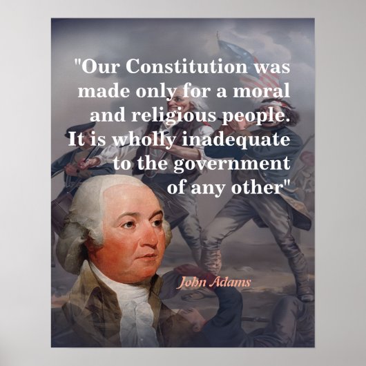 Poster John Adams Quote On Our Constitution (Devant)