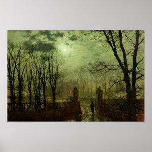 Poster John Atkinson Grimshaw - à la porte de parc