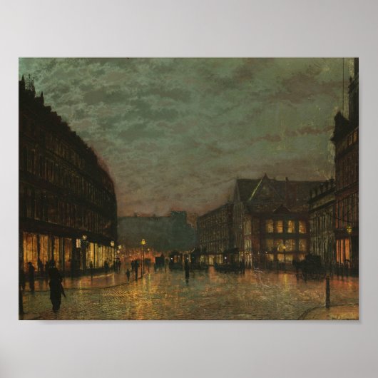 Poster John Atkinson Grimshaw - Boar Lane, Leeds (Devant)