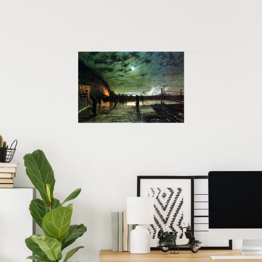 Poster John Atkinson Grimshaw En Peril (Bureau à domicile)