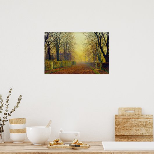 Poster John Atkinson Grimshaw Evening (Cuisine)