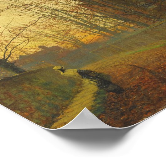 Poster John Atkinson Grimshaw - Fin octobre (Coin)