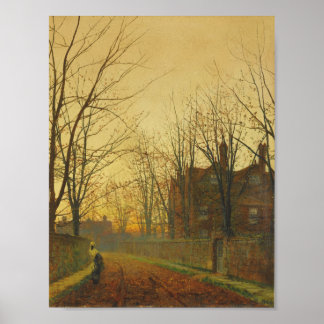 Poster John Atkinson Grimshaw - Fin octobre