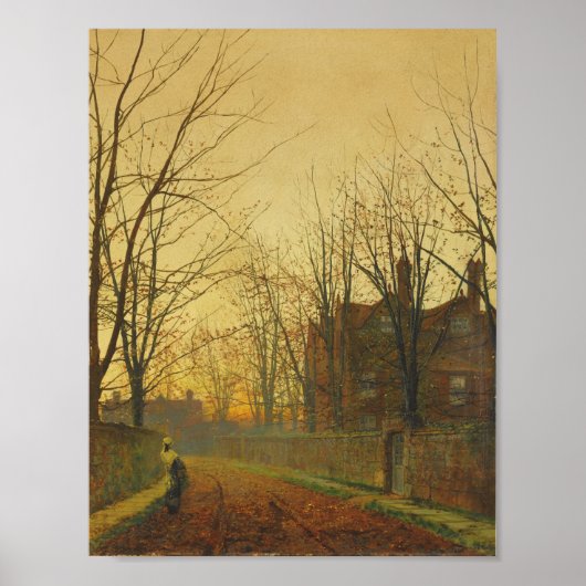 Poster John Atkinson Grimshaw - Fin octobre (Devant)