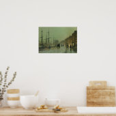 Poster John Atkinson Grimshaw - Glasgow Docks (Cuisine)