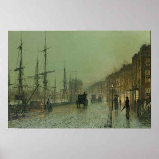Poster John Atkinson Grimshaw - Glasgow Docks (Devant)