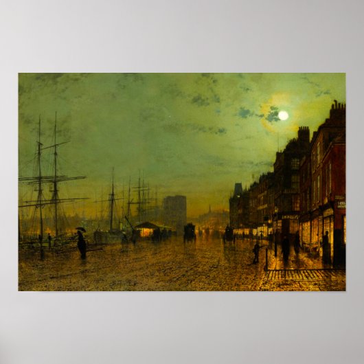 Poster John Atkinson Grimshaw Glasgow Docks (Devant)