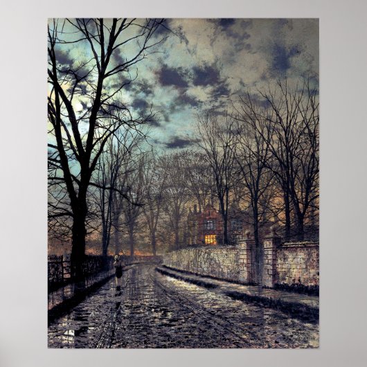 Poster John Atkinson Grimshaw Novembre (Devant)