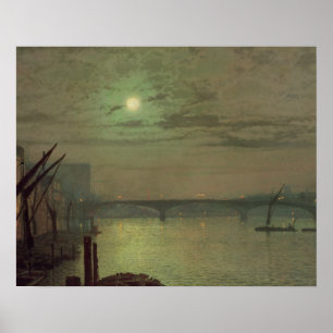Poster John Atkinson Grimshaw Southwark Bridge, 1882 (o