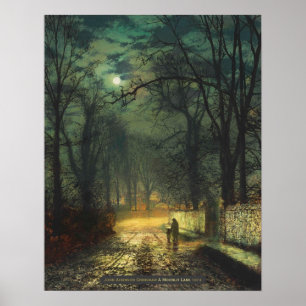 Poster John Atkinson Grimshaw Voie lune 1874 CC0325