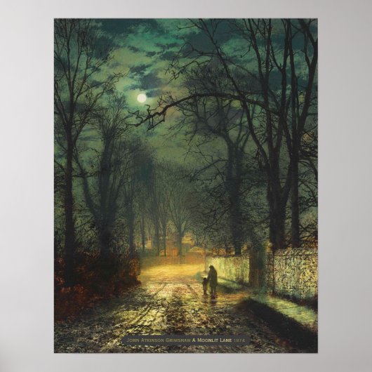 Poster John Atkinson Grimshaw Voie lune 1874 CC0325 (Devant)