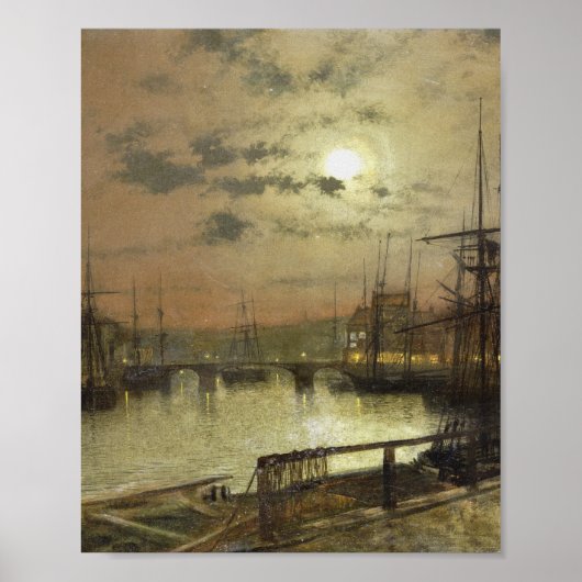 Poster John Atkinson Grimshaw - Whitby (Devant)