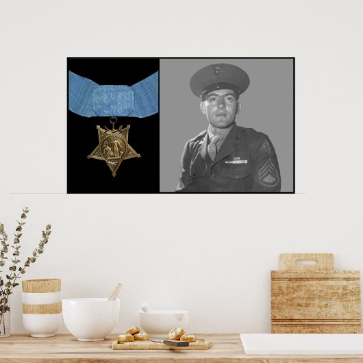 Poster John Basilone et la Médaille d'honneur (Cuisine)