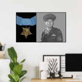 Poster John Basilone et la Médaille d'honneur (Bureau à domicile)