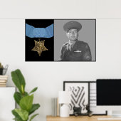 Poster John Basilone et la Médaille d'honneur (Bureau à domicile)