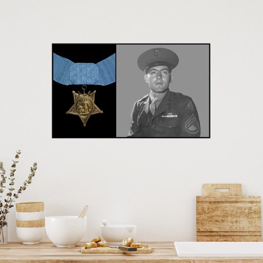 Poster John Basilone et la Médaille d'honneur (Cuisine)